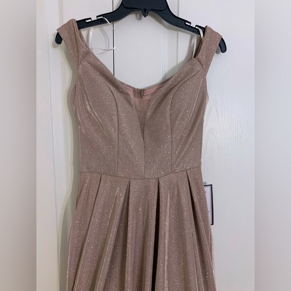 Long Rose gold sparkly gown - Picture 2 of 4